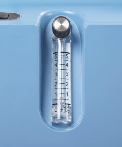 Flujómetro del concentrador Philips Respironics EverFlo con escala de 0 a 5 litros por minuto y perilla de ajuste de flujo de oxígeno