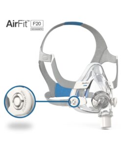 Mascarilla CPAP ResMed AirFit F20 No-Magnética full face vista 3/4