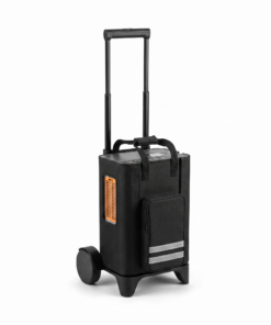 Concentrador Rhythm TOC3 en carrito de arrastre con bolsa de transporte