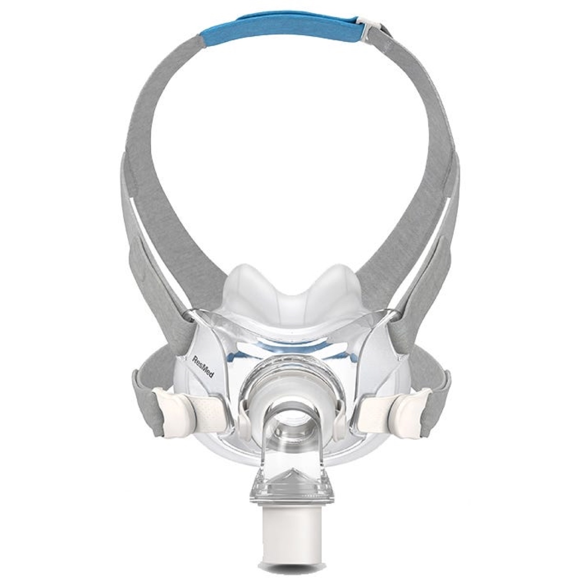 Mascarilla CPAP oronasal ResMed AirFit F30 completa con arnés, vista de frente