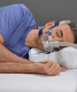 Almohada ergonómica para CPAP con recortes para la máscara