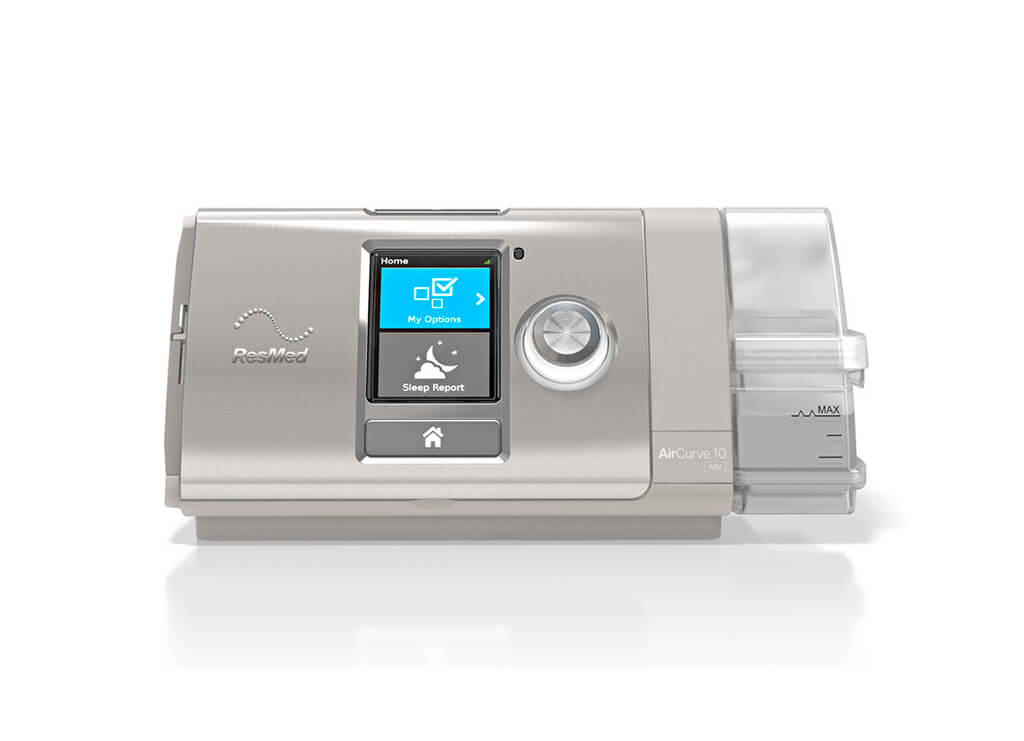 BiPAP ResMed AirCurve 10 serie ST, vista frontal