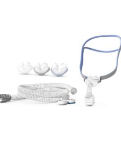 Contenido del kit AirFit P10 para AirMini: almohadillas, tubo slim y cartuchos HumidX