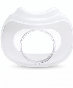 Cojín facial de silicona de la mascarilla React Health Rio II que sella bajo la nariz y alrededor de la boca, deja el puente libre