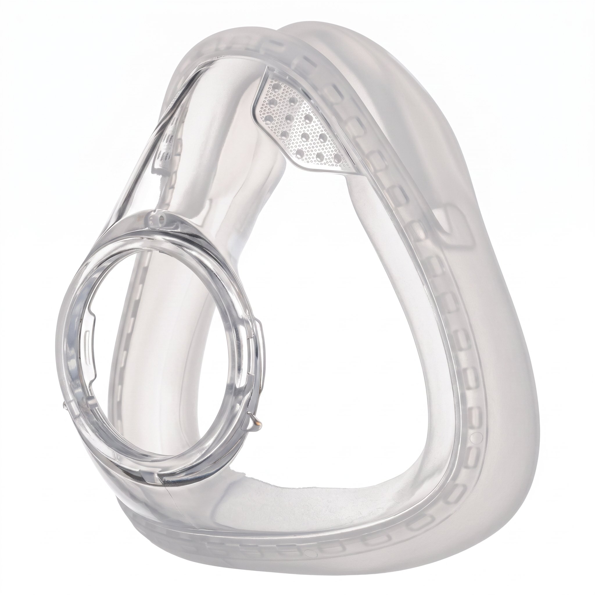Cojín facial de silicona transparente de la mascarilla CPAP React Health Siesta, con ventilación de dispersión, sella nariz y boca