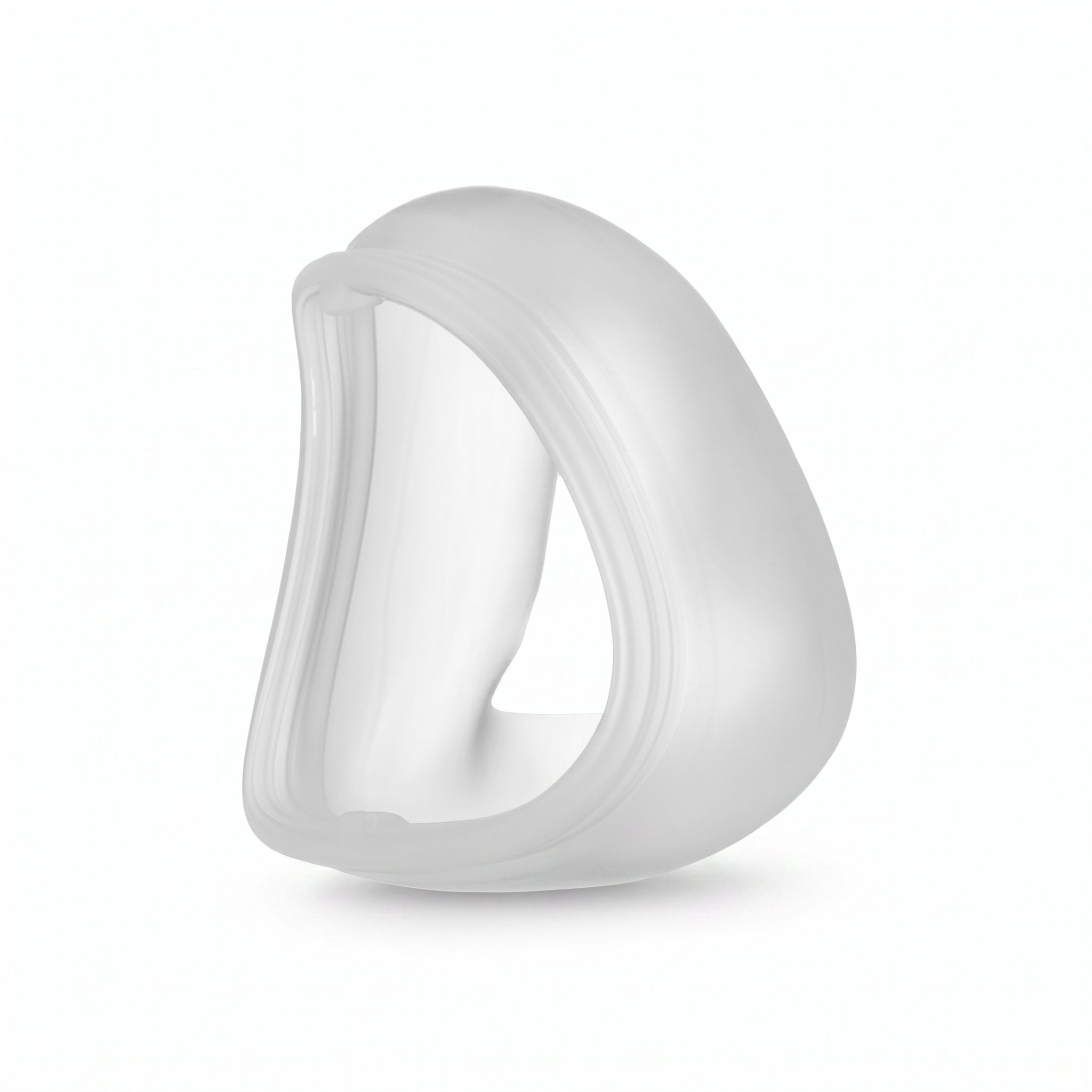 Cojín de silicona transparente de la mascarilla nasal CPAP React Health Viva, con forma triangular que sella alrededor de la nariz