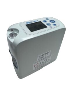 Panel de control del OxyGo Next con pantalla y botones de ajuste de pulso