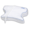 Almohada ergonómica para CPAP de memory foam, vista frontal con recortes para la máscara